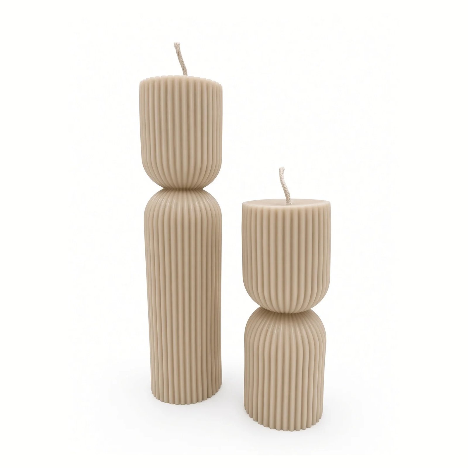 Ampulheta-Bege-quadrada Conjunto de Velas Ampulheta - Imagem 1