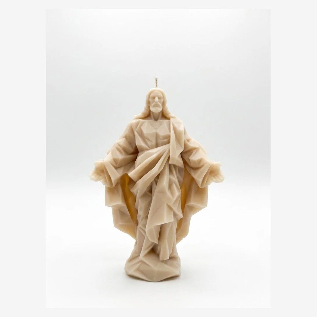 Cristo-quadrada Vela Cristo - Imagem 1